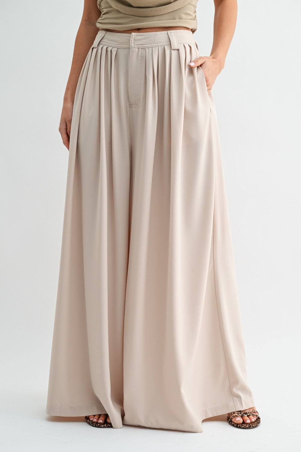 Tailored Flow Wide Leg Pants