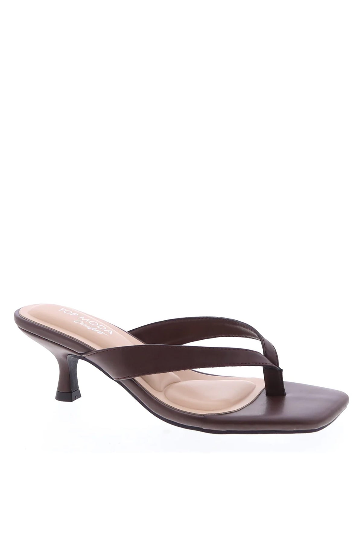 Lettie-55, Kitten Heel Thong Mule