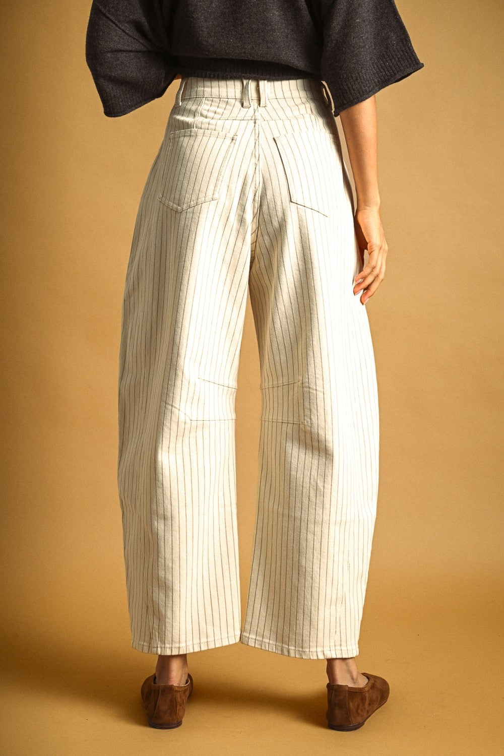 The Pinstripe Barrel Pant