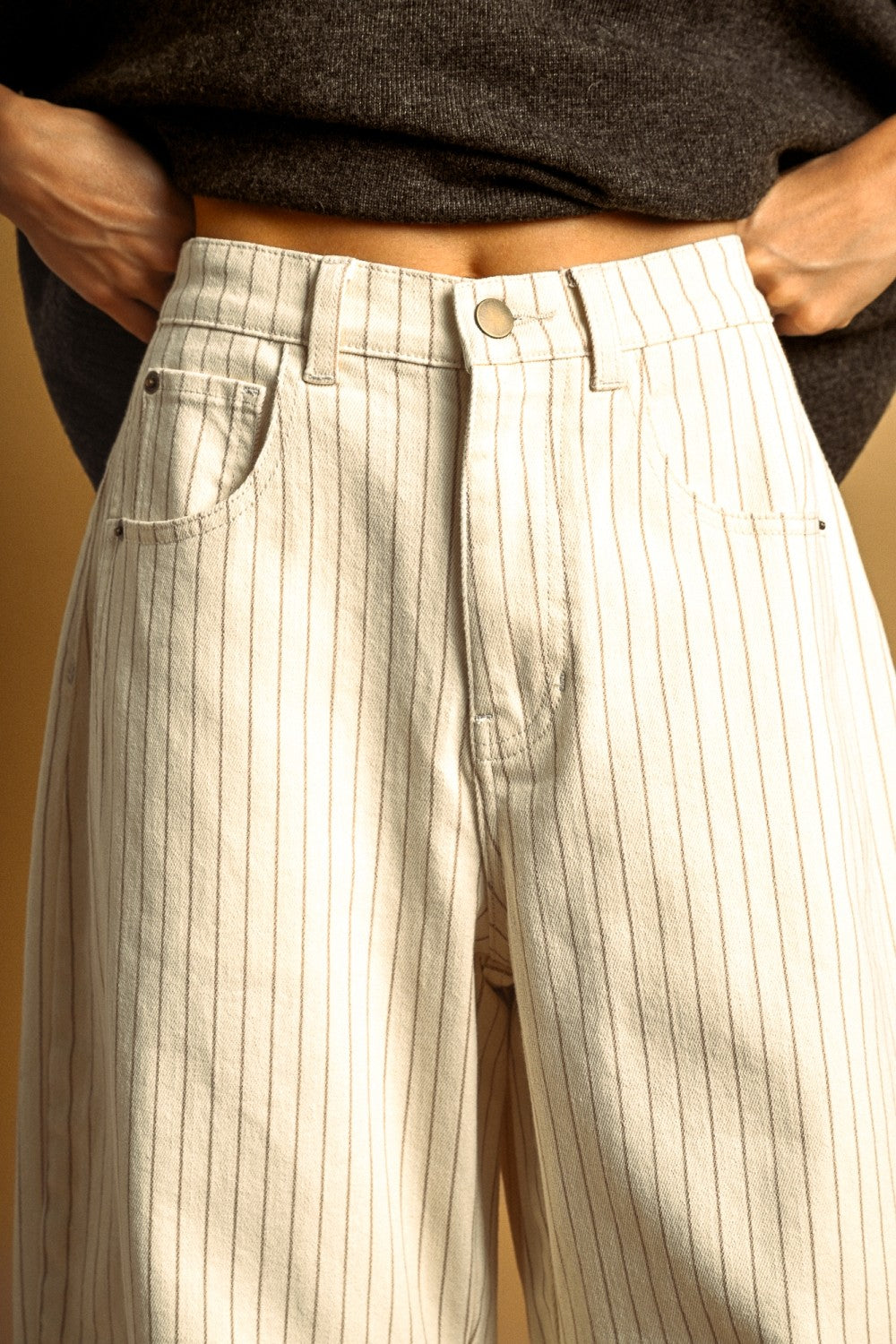 The Pinstripe Barrel Pant
