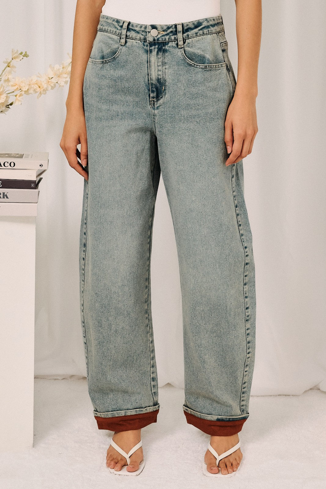 Cuff Baggy Jeans