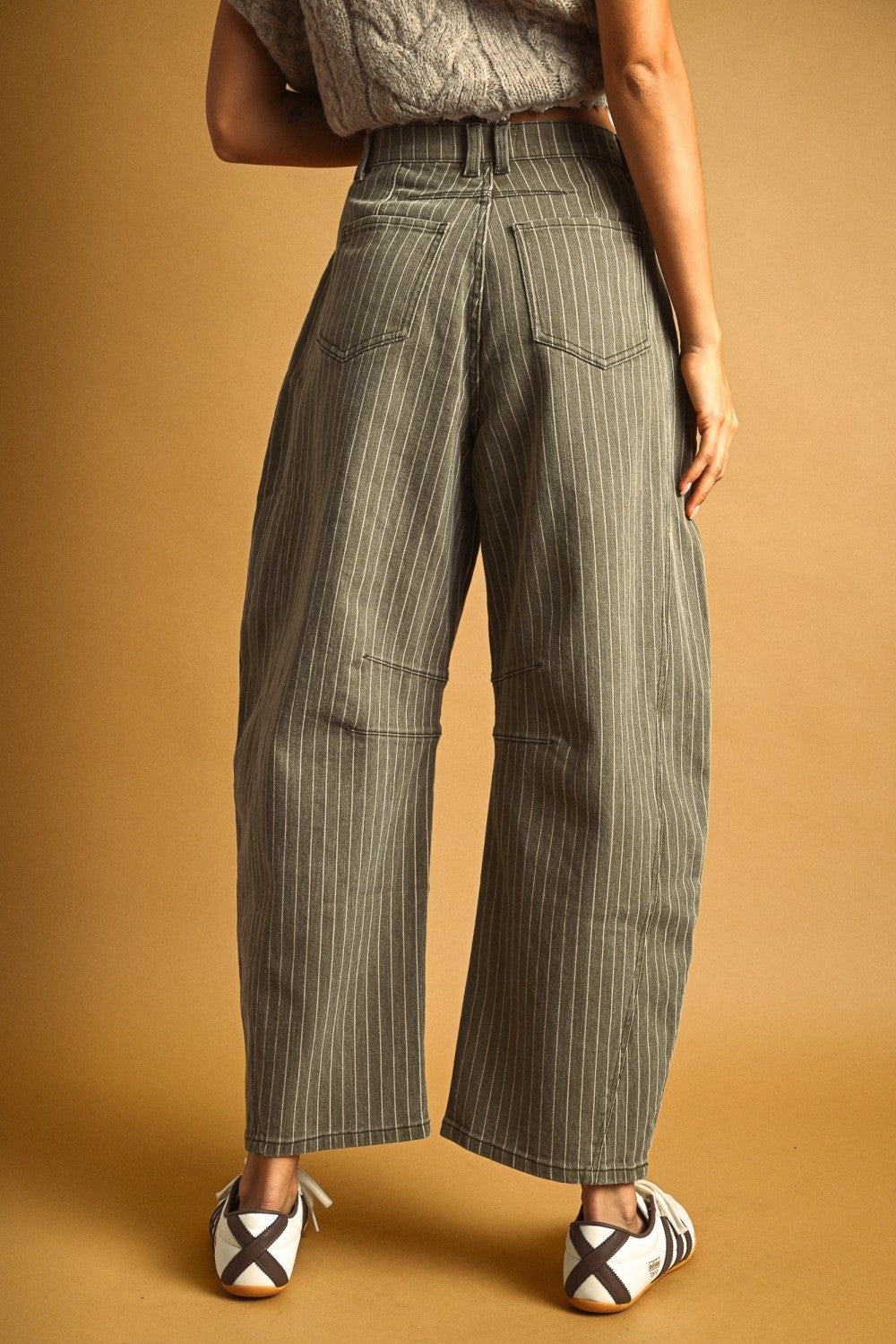 The Pinstripe Barrel Pant